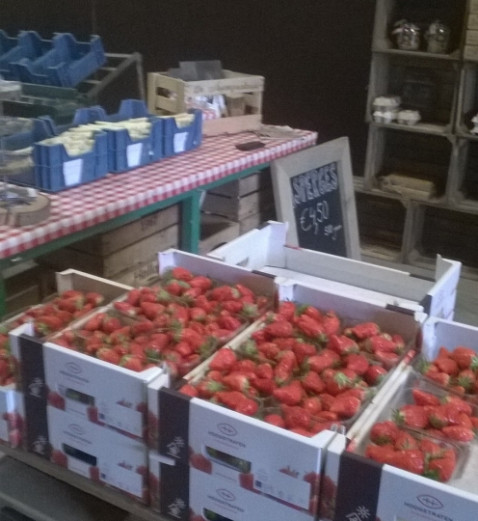 en aardbeien!